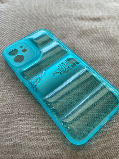 [Ne-Store-012025-044] Back Cover Case for iPhone Soft Flexible TPU Shockproof Protective Luxury North Puffer Edition Case (Mint Color)